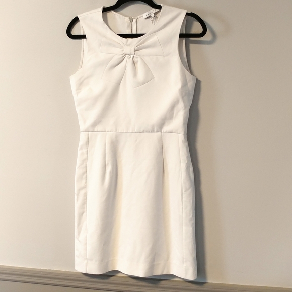 Sandro Dresses & Skirts - Sandro Paris off white bow neck dress